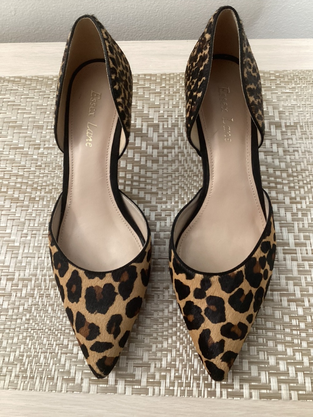 Essex Lane Leopard-Print D'Orsay Pointed Heels - Brown/Black